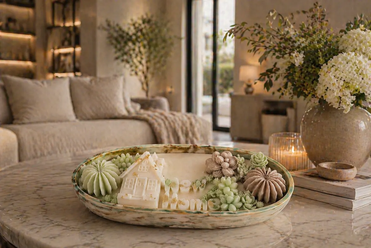 New Home Candle with Handmade Pot — handcrafted soy-wax candle from Maison de Lumière